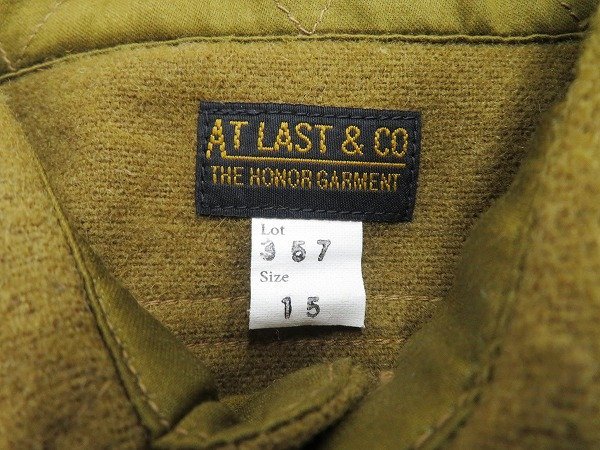 7T6686/AtLast&Co Lot 357 ウールシャツ アットラスト_画像4