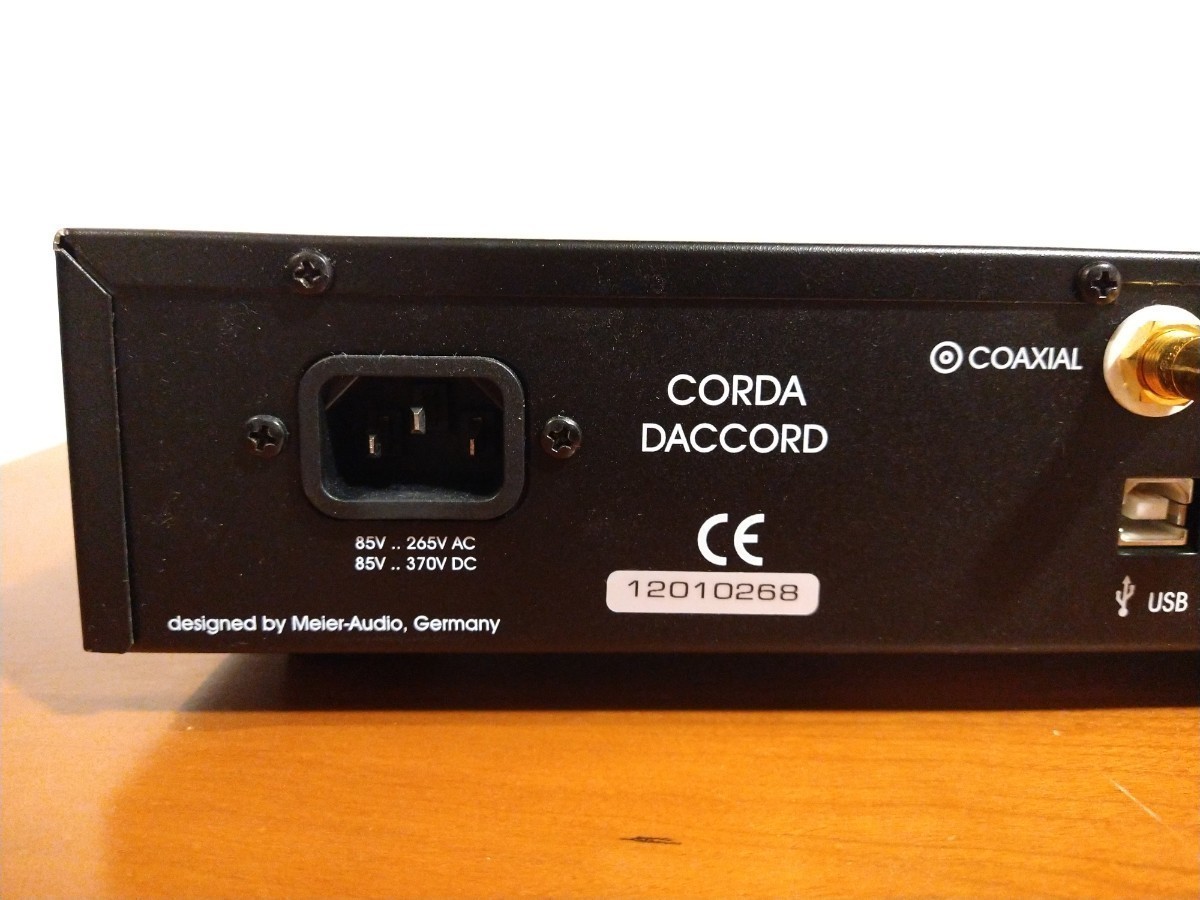 【極美品】独 Meier Audio CORDA DACCORD USB DAC/プリアンプ クロスフィード機能搭載 定価600ユーロ_画像6