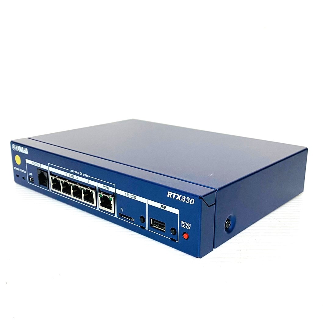 863【通電OK】YAMAHA RTX830 ギガアクセス VPN ルーター 小規模拠点向け マルチポイントトンネル LANマップ ネットワーク 通信 機器 ヤマハ_画像3