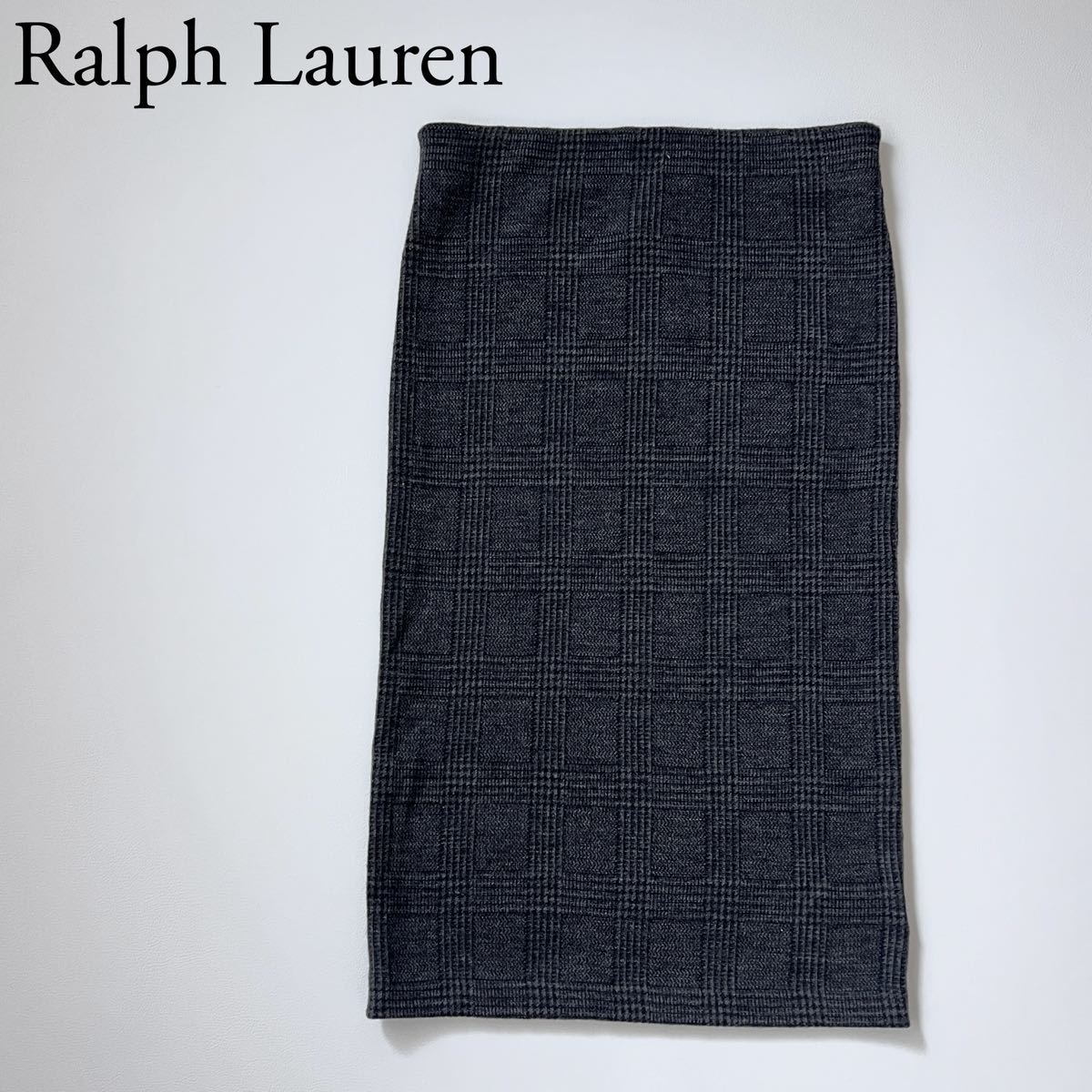 新品未使用　LAUREN RALPH LAUREN ローレンラルフローレン ロングスカート　タイトスカート ニット　チェック　タグ付き レディース_画像1