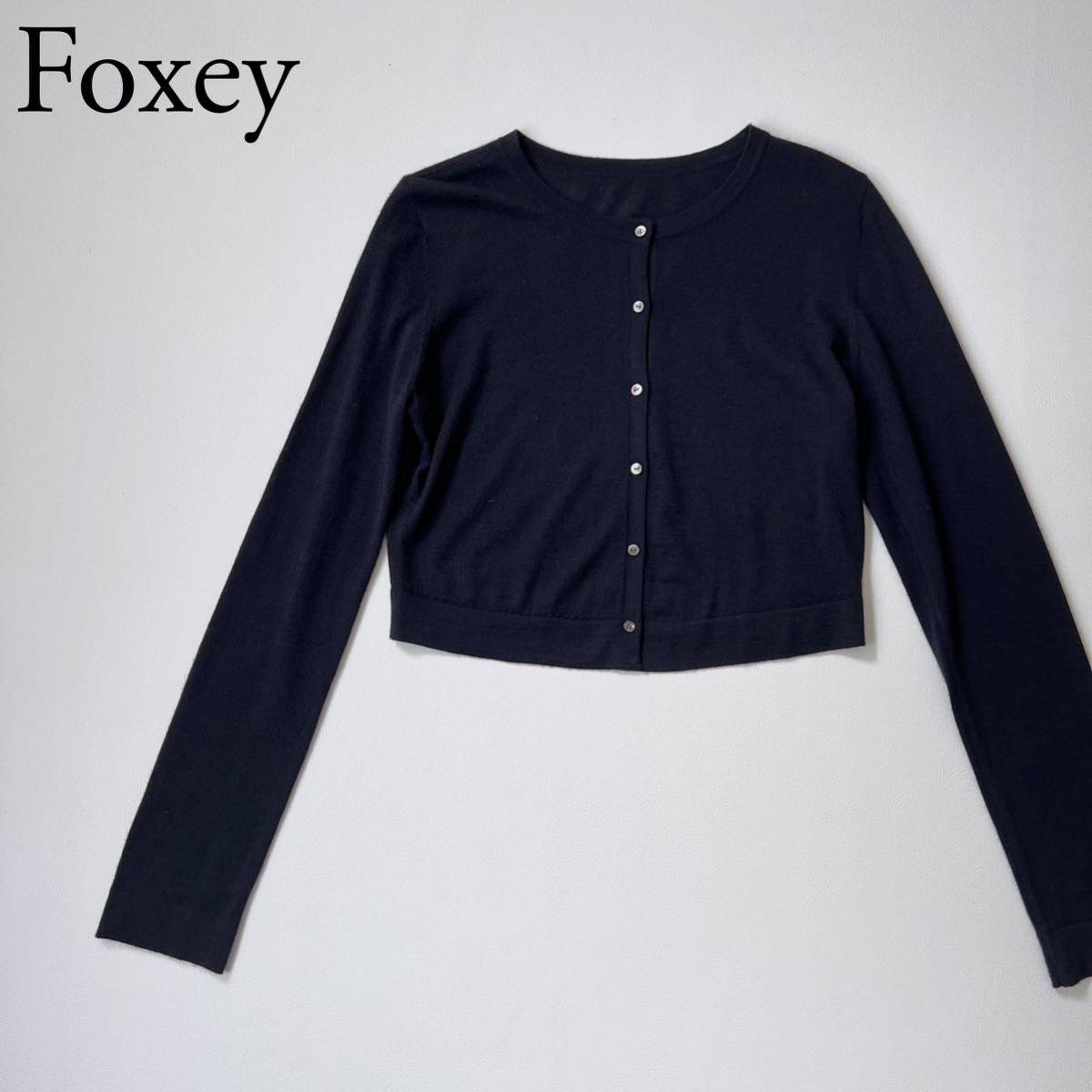 FOXEY BOUTIQUE フォクシーブティック　ボレロカーディガン　セーター　カシミヤシルク ニットトップス　長袖　 アウター　羽織