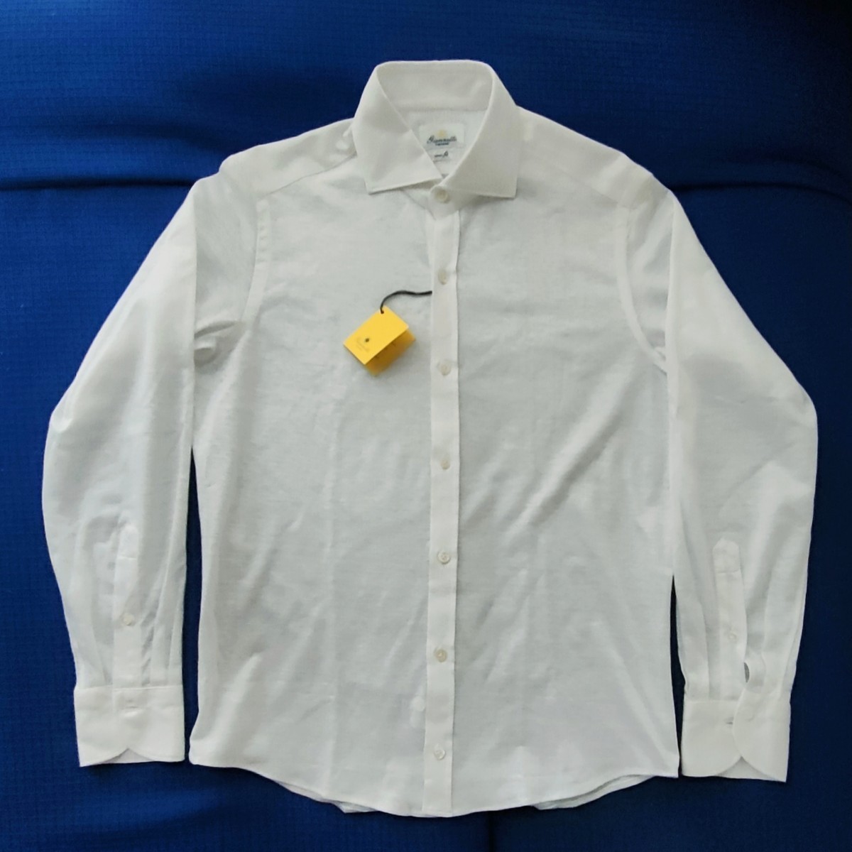 【新品未使用】Giannetto〈ジャンネット〉メンズシャツ イタリア製 VINCI FIT 定価29,700円 37（Ｓ-M）白_画像9