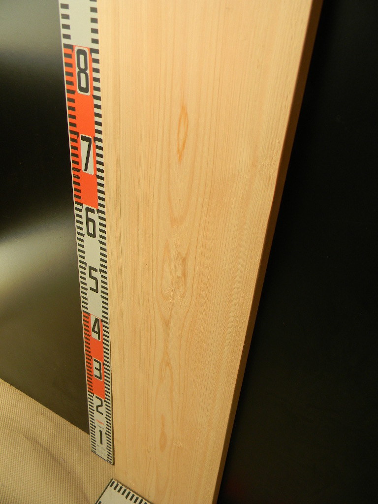 e3112123●124cm×21cm×2.8cm 長野檜☆無垢板１枚板 木材 板 DIY 板材 天板 棚板 テーブル 看板 花台など種類豊富！の画像5