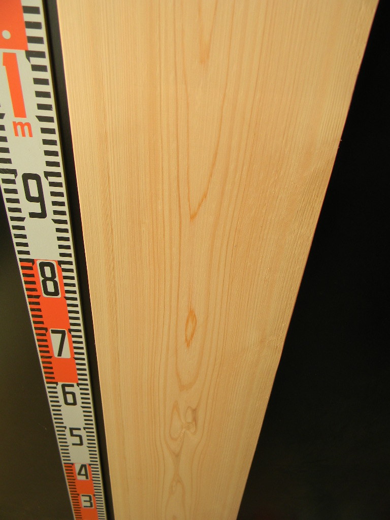 e3112123●124cm×21cm×2.8cm 長野檜☆無垢板１枚板 木材 板 DIY 板材 天板 棚板 テーブル 看板 花台など種類豊富！の画像3