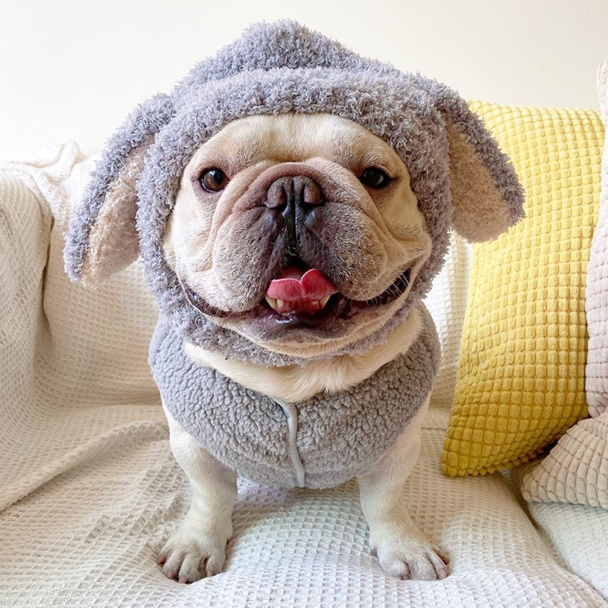 犬服　帽子　 フレンチブルドッグ  冬 防寒  暖かい　もこもこ　可愛い　