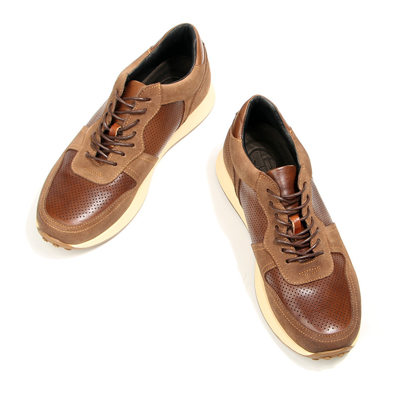  кожа натуральная кожа спортивные туфли хаки 24.5cm мужской обувь 210-2 шнур обувь джентльмен повседневная обувь 