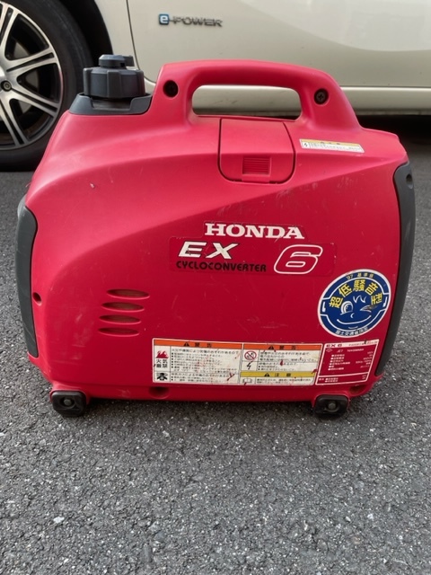 【中古/使用感あり】①　ポータブル発電機　honda EX6 　屋外作業などに_画像6