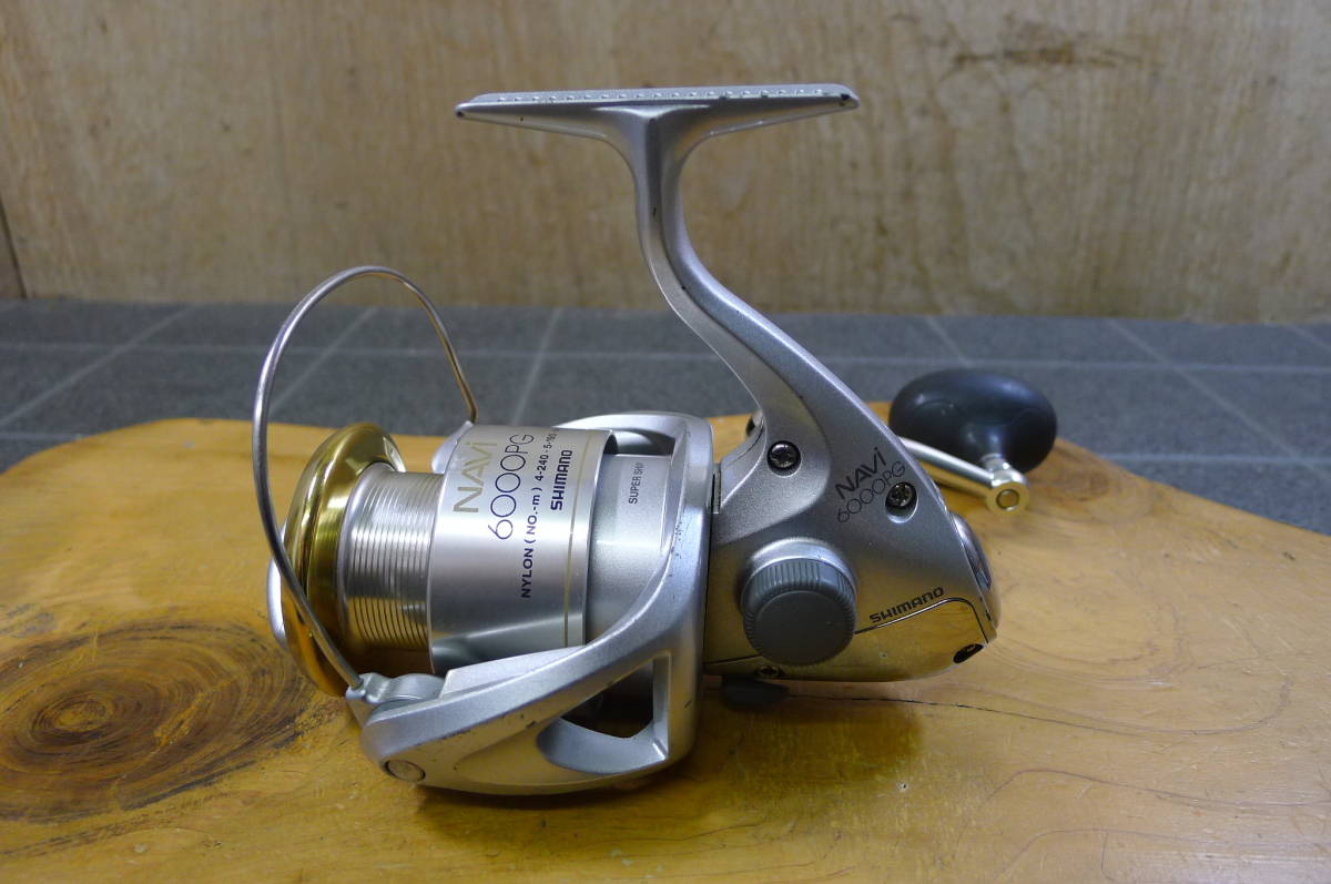 LL445 SHIMANO スピニングリール[NAVi 6000PG] ナビ フィッシング 釣具 両方向回転OK/60_画像1