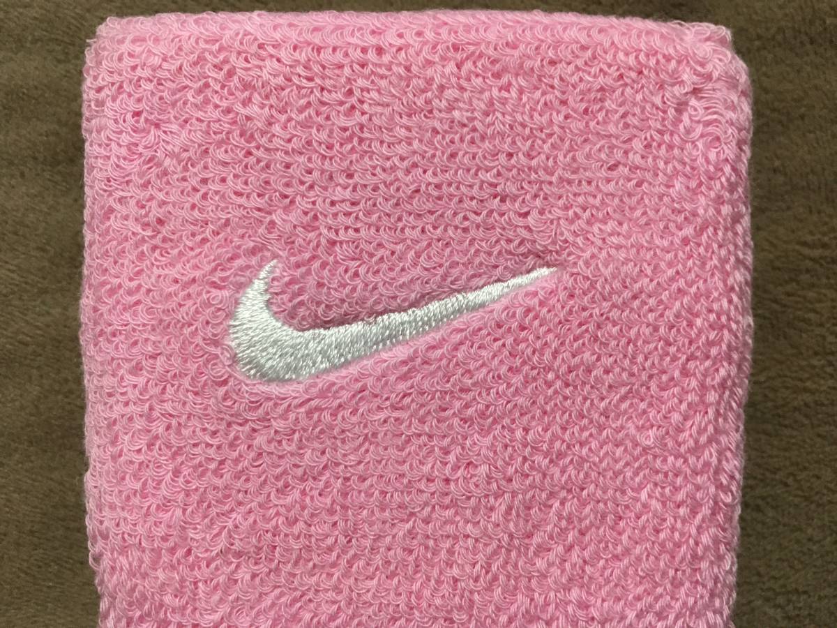 【 送料無料！!・今となってはとっても希少なピンク色！・未使用品です！】★NIKE ナイキ◇リストバンド◇2個セット/約H65×W75mm/ピンク★の画像8