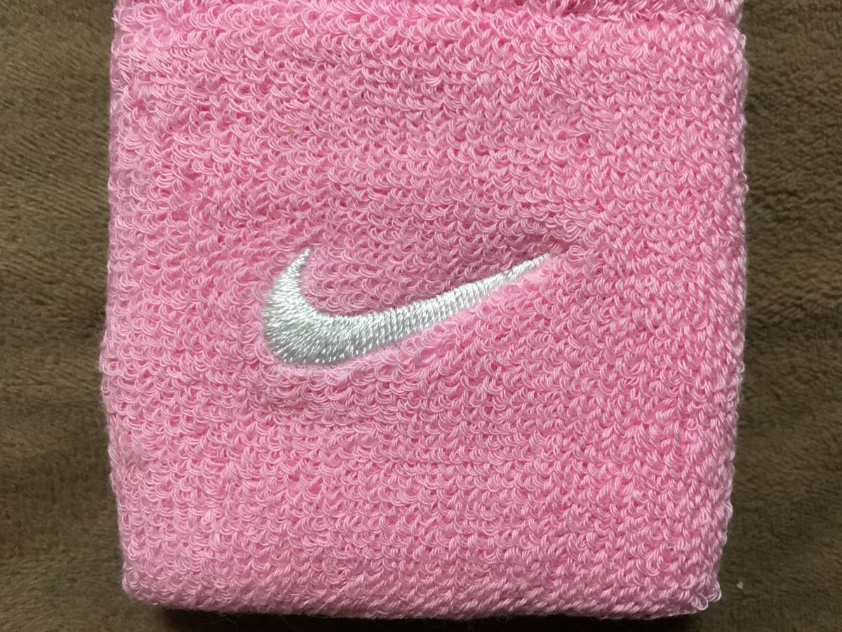 [ free shipping!!* now become exceedingly rare pink color!* unused goods!]*NIKE Nike * wristband *2 piece set / approximately H65×W75mm/ pink *