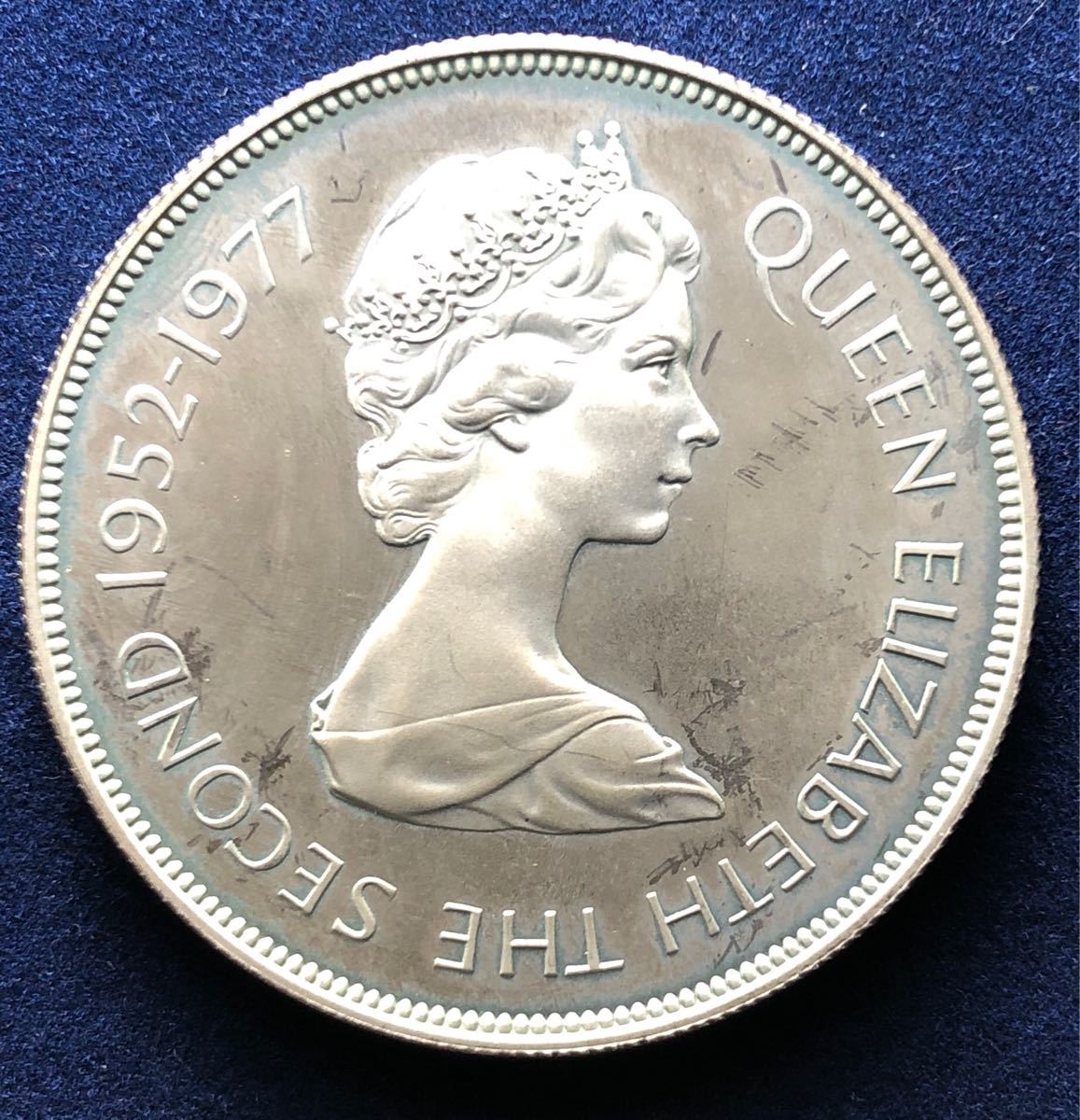  原文:イギリス領ジャージー島銀貨 ND1977年 25ペンス 28.3g エリザベス女王