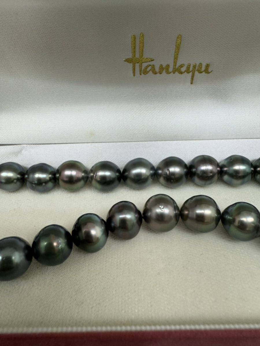 Max12.4mm珠!!《南洋黒蝶真珠ネックレス》10.1-12.4mm珠 72.3g 43cm silver pearl necklace ジュエリー jewelry_画像3