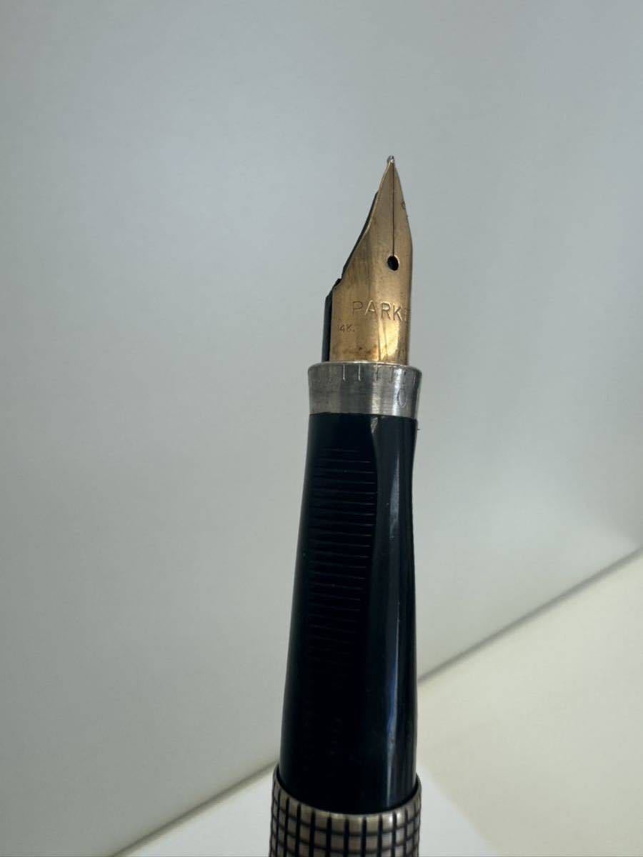 【筆記未確認】パーカー75 シズレ PARKER 万年筆 初期型 パーカー 75 シルバー製 ペン先 14K 【中古】 T-01_画像4