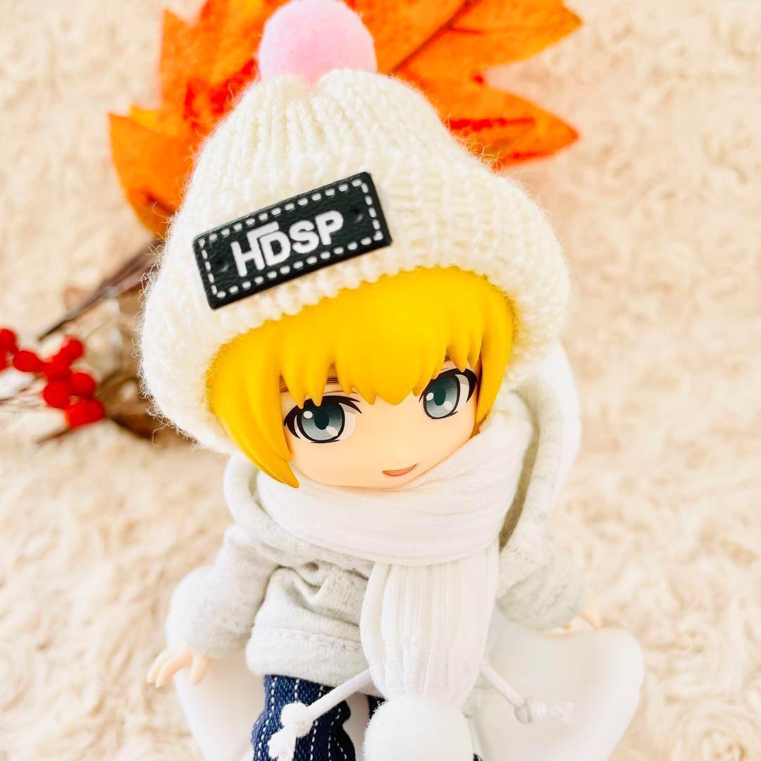 オビツ11 服 帽子 マフラー ねんどろいど ねんどろいどどーる にも 着せ替え 可 靴 セット 1/12 ドール ウィッグ ヘッド ボディ 素体 秋冬_画像9