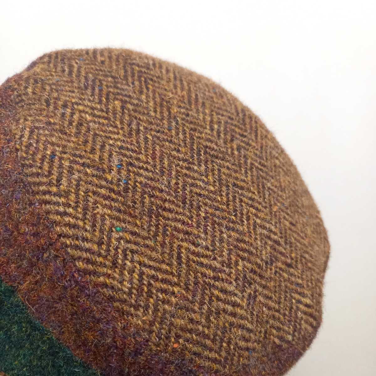 《3種類 / Harris Tweed》良品 フランス製 TORPEDO 英国 ハリスツイード バケットハット メンズ Lサイズ 帽子 キャップ メトロハット_画像8