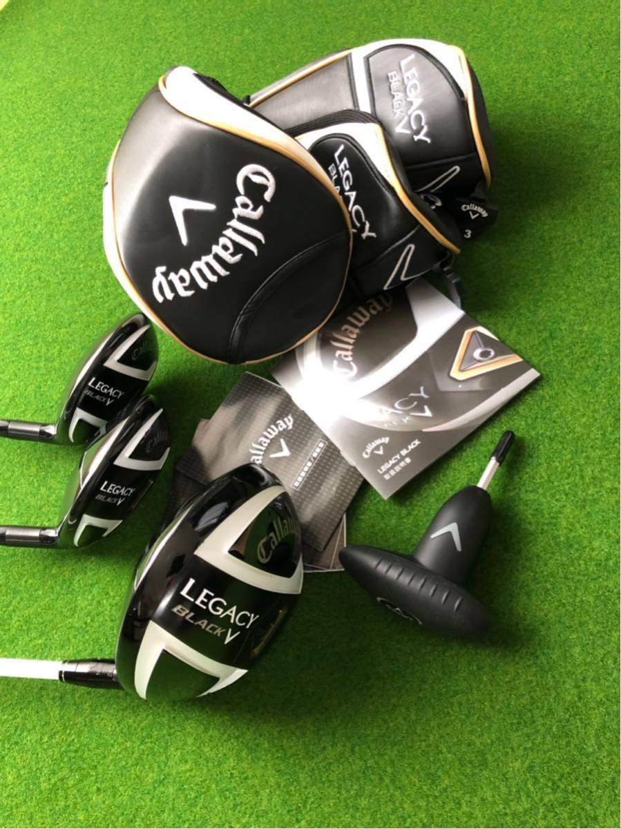     原文:中古 キャロウェイ Callaway Lagecy Black レガシーブラック 440 1W 3W 5W セット ヘッドカバー付属 