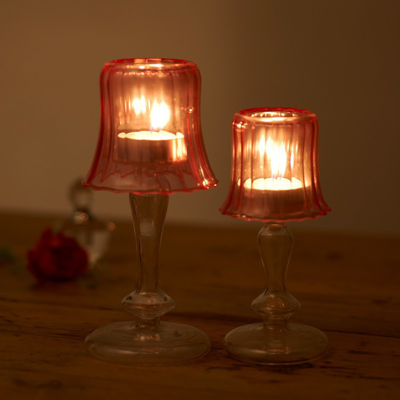 lati Anne to стекло свеча подставка es винт nsS прозрачный розовый ( свеча держатель )