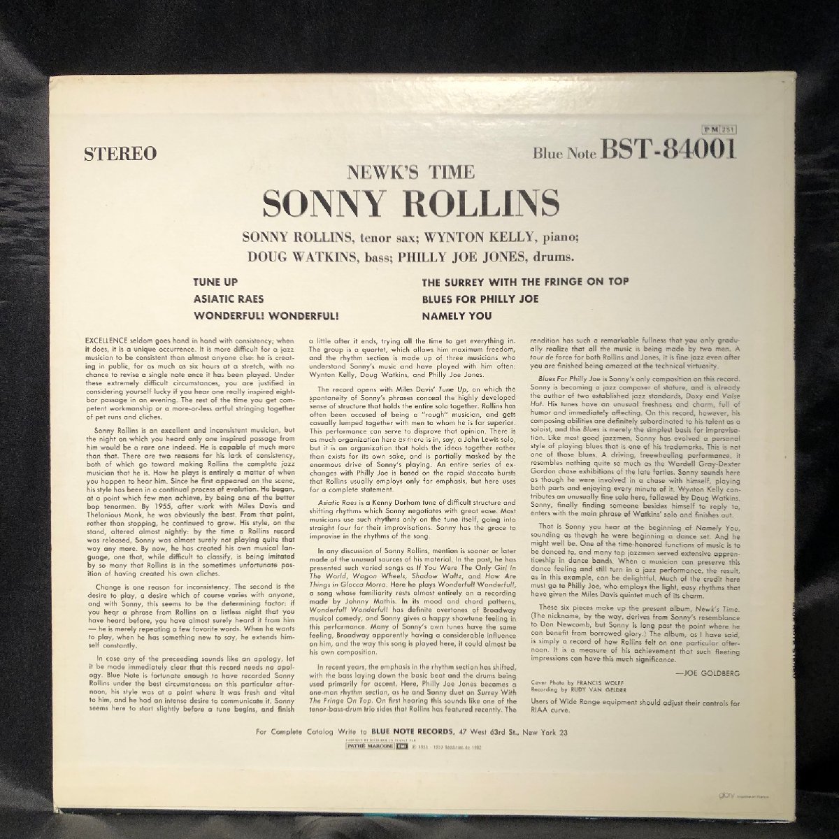 Sonny Rollins / Newk's Time LP Blue Note_画像2