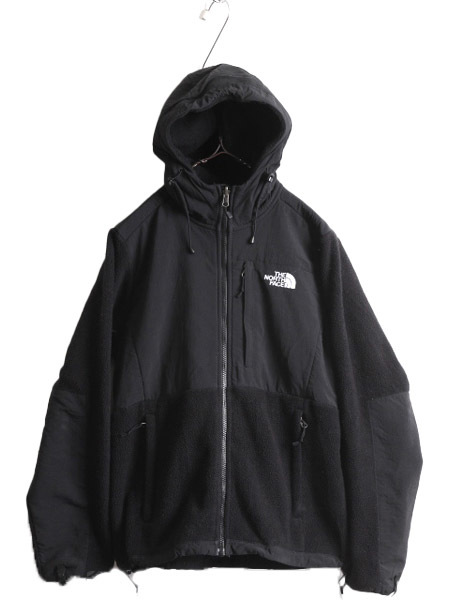 ノースフェイス フード付き デナリ ジャケット レディース M The North Face フリース ジャンパー ブルゾン アウトドア パーカー ブラック_画像1