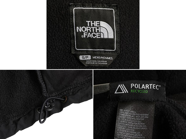 ノースフェイス デナリ ジャケット メンズ S / The North Face DENALI アウトドア フリース ナイロン ジップアップ ジャンパー ブルゾン 黒_画像5