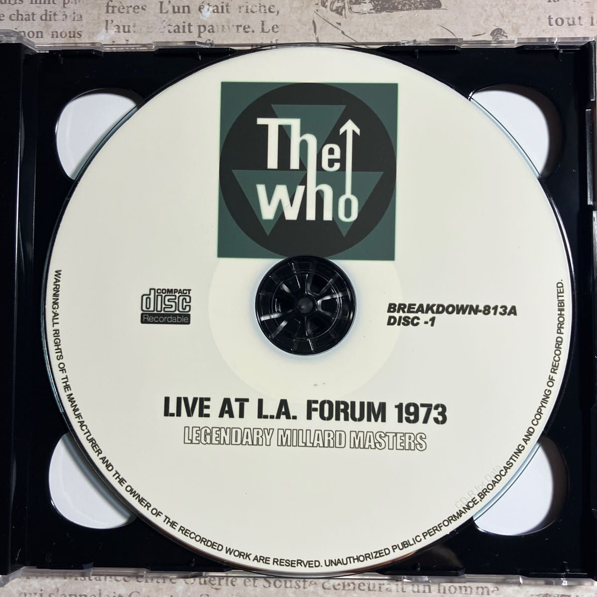 THE  WHO LIVE AT L.A.FORUM 1973 CD