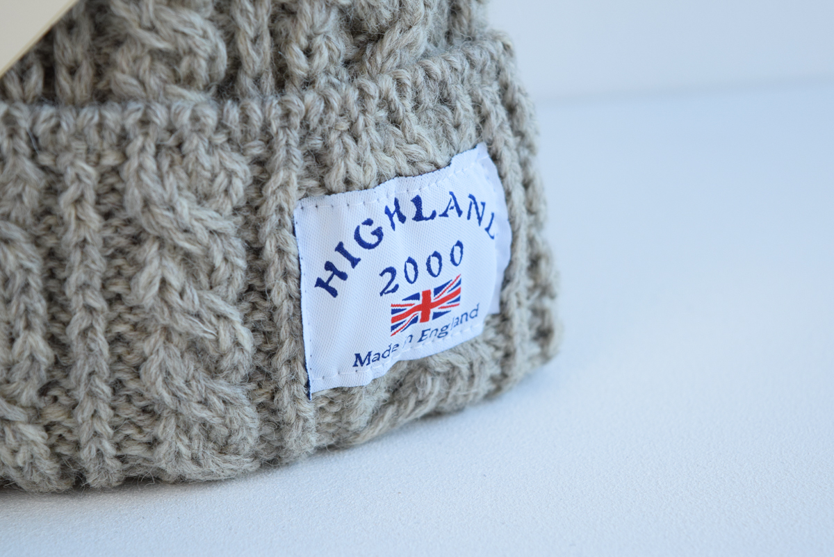 新品 HIGHLAND 2000 ハイランド イギリス製 ウール ニット帽 ニット キャップ　帽子　男女兼用 管理番号M301Q6951　ライトベージュ (LGW)_画像2