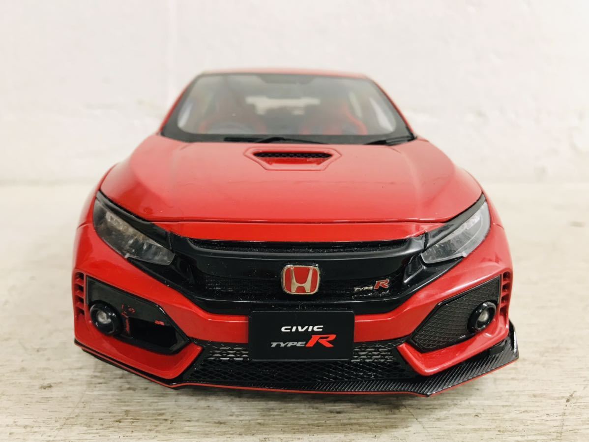 z1202-20 ★ ホンダ / CIVIC TYPE R / 赤 red / 車 模型 長さ: 約25cm 横幅 : 約11cm 高さ: 約8cm 箱なし 保管品 _画像2