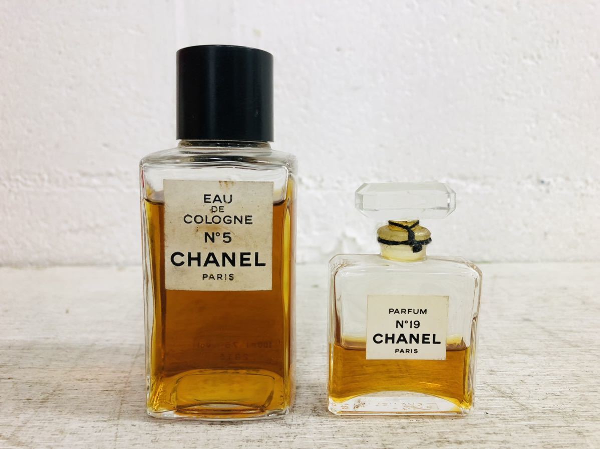 z1202-33 ★ 恐らく未開封品含む 香水 フレグランス CHANEL シャネル N°5 / N°19 オーデコロン PARFUM / 100ml 75% / 2点 まとめての画像1