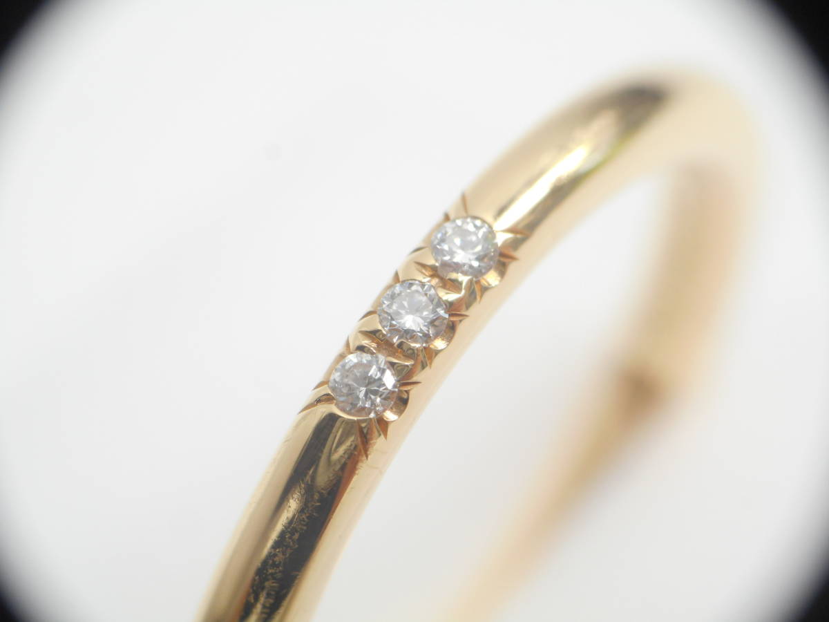 ブランド祭 ティファニー 750 リング 3Pダイヤ 2.2g TIFFANY&Co. K18 ダイヤモンド 指輪_画像2