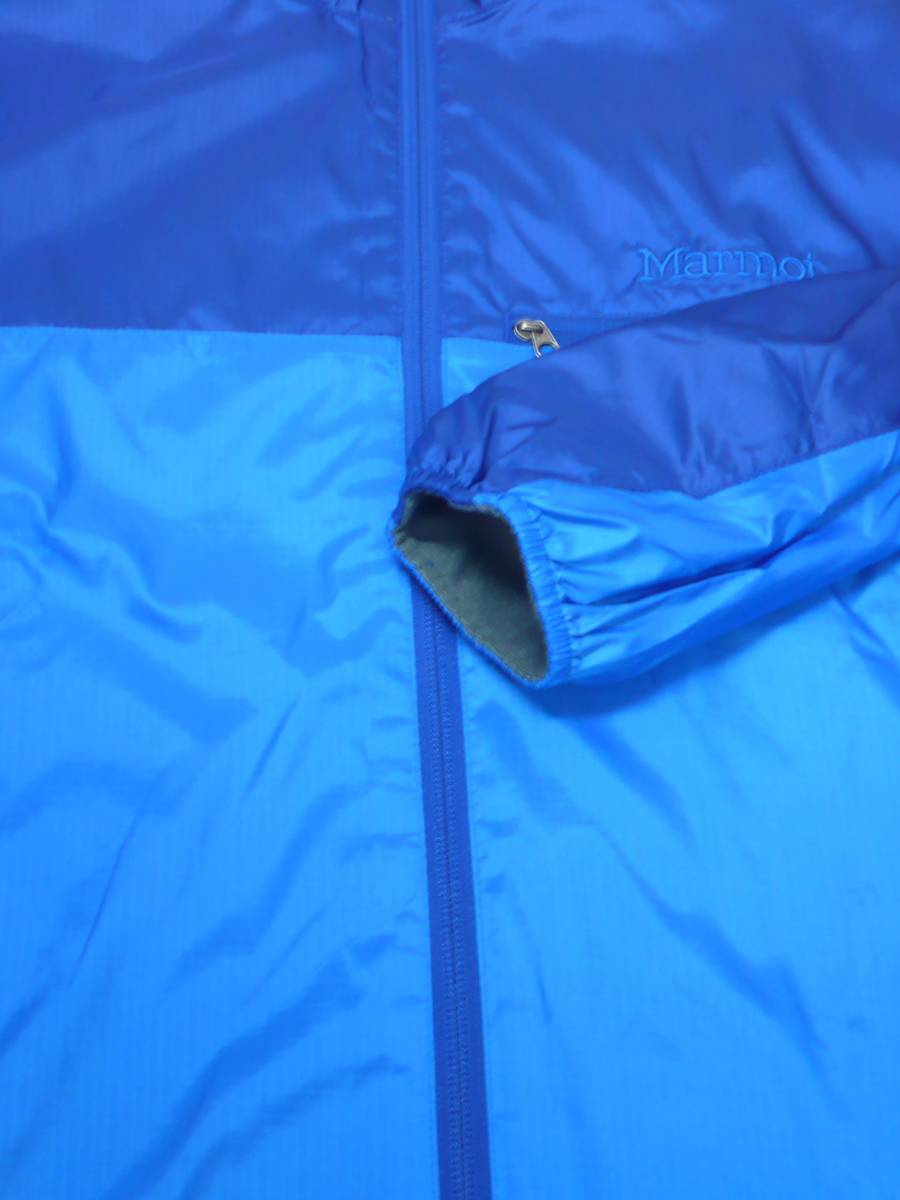 ☆マーモットドライクライム ウインド ジャケット BLU/US XLサイズ 大きいサイズ (日本サイズの3L～4Lくらい) 裏地付 青 撥水 防寒 ブルー_画像5