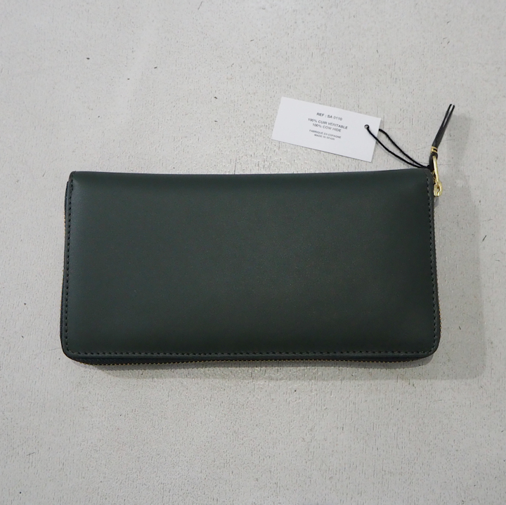  new goods Comme des Garcons plain leather long wallet dark green green khaki COMME des GARCONS WALLET Classic Leather Line SA0110 purse genuine article 