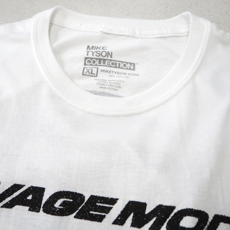 新品 XL オフィシャル 正規品 マイクタイソン SAVAGE MODE バック プリント Tシャツ 白 ホワイト メンズ MIKE TYSON 本物 公式 ボクシング_画像6
