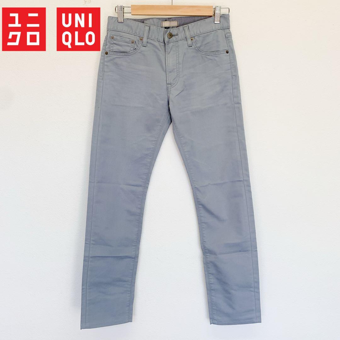 2917　未使用　UNIQLO　ユニクロ　メンズ　パンツ　デニム　グレー