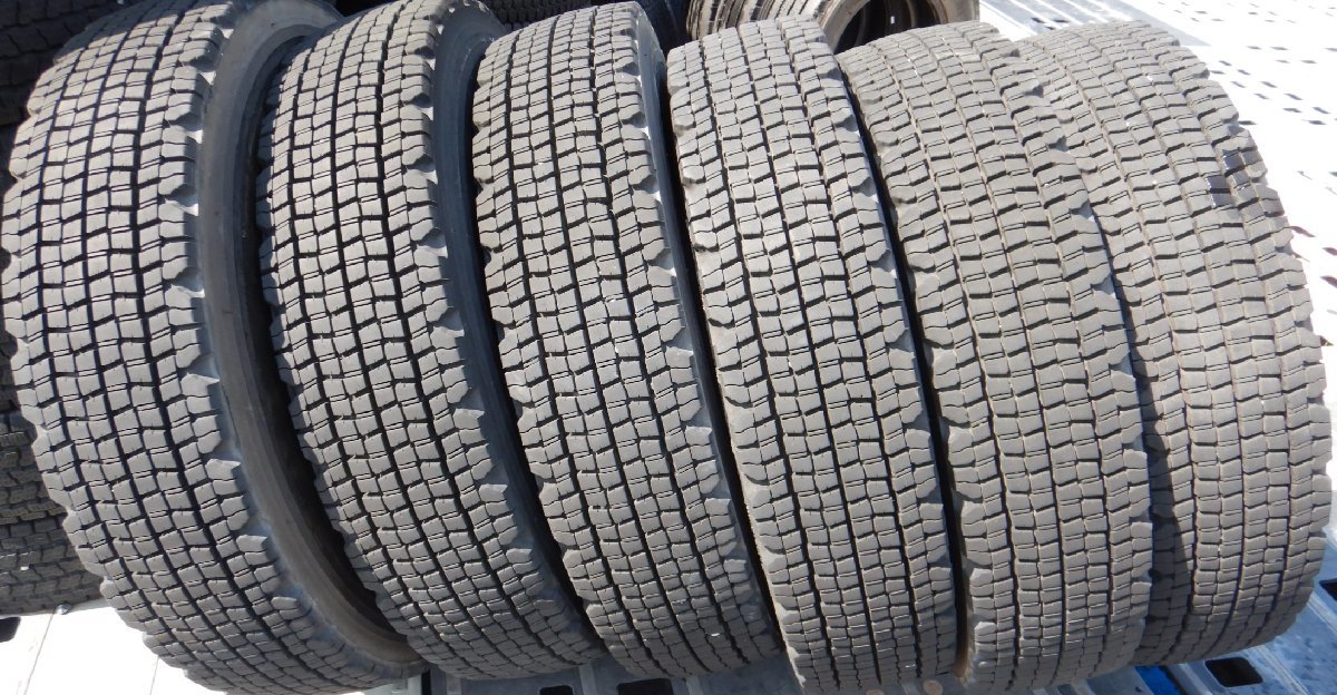 6本価格★パT7804■7.50R18 14PR BRIDGESTONE W970 スタッドレス★条件付送料無料★地山 チューブタイプ 4t車 中型 トラック バス 希少