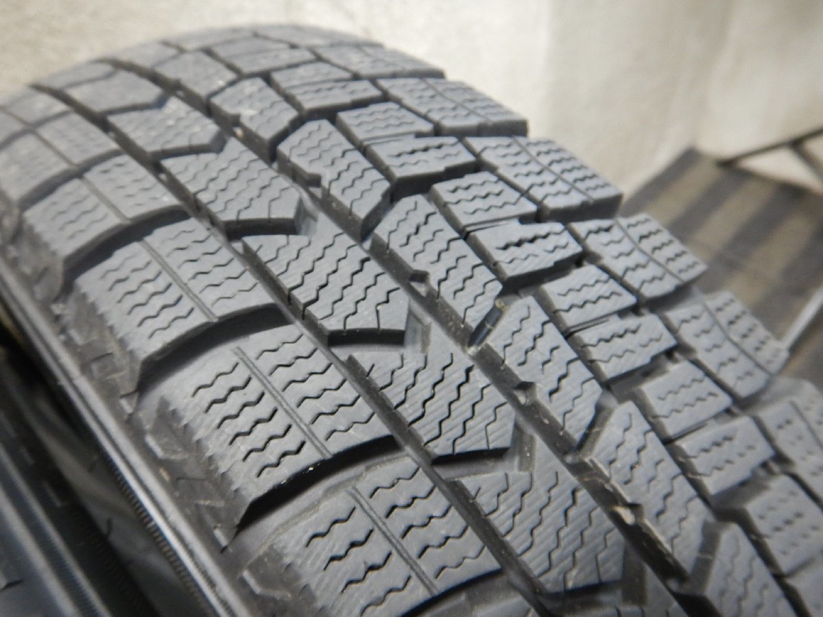 パT8393■155/65R14 DUNLOP WINTERMAXX WM02 スタッドレス ダイハツ純正 ホイールセット 4.5J 4H PCD100★条件付送料無料★タント ムーヴ_画像7