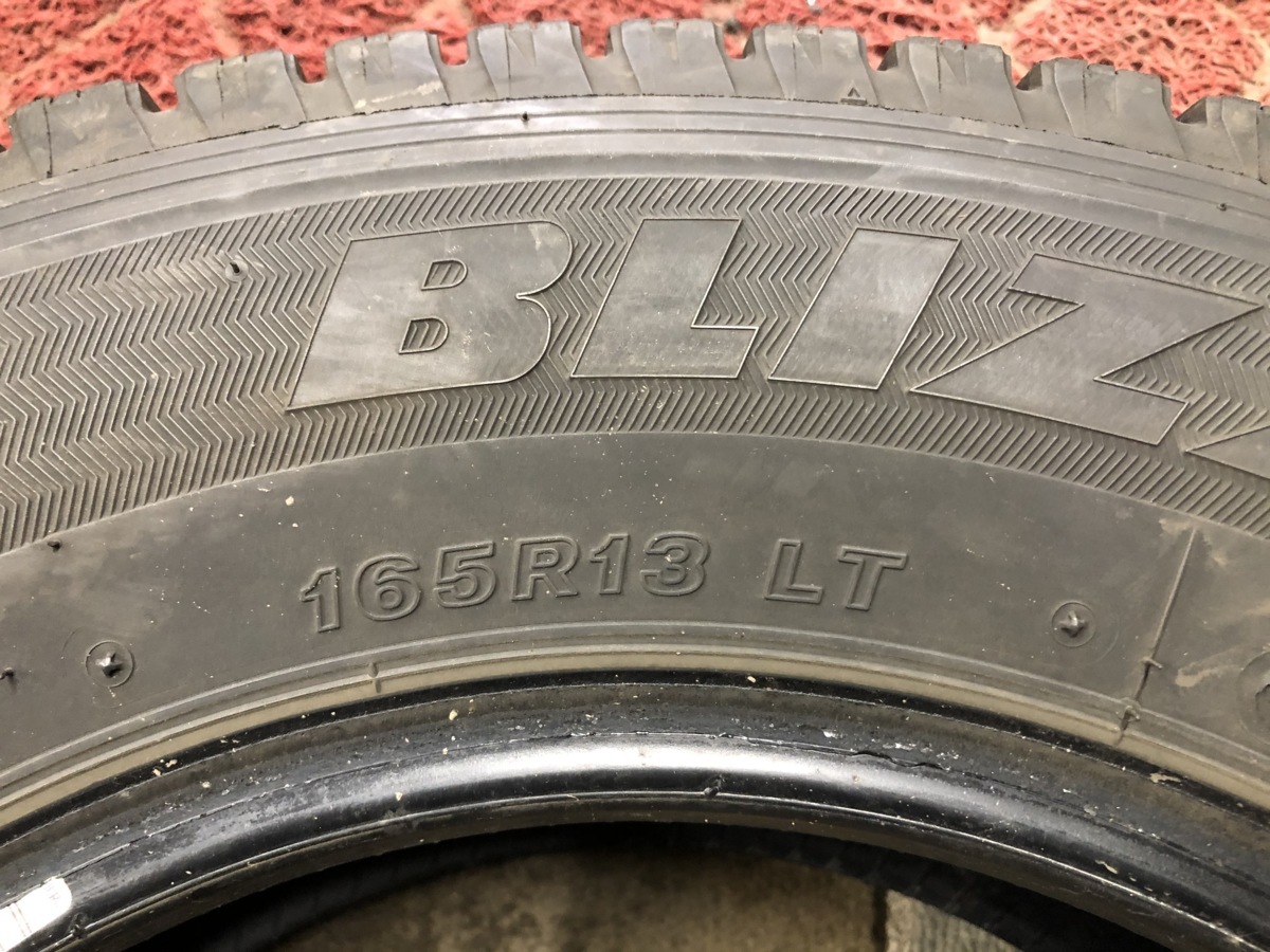 パF1450■165R13 LT 6PR　4本価格　BRIDGESTONE BLIZZAK VL1　送料無料 激安 2018年 冬 サクシード プロボックス パートナー ADバン 等_画像9