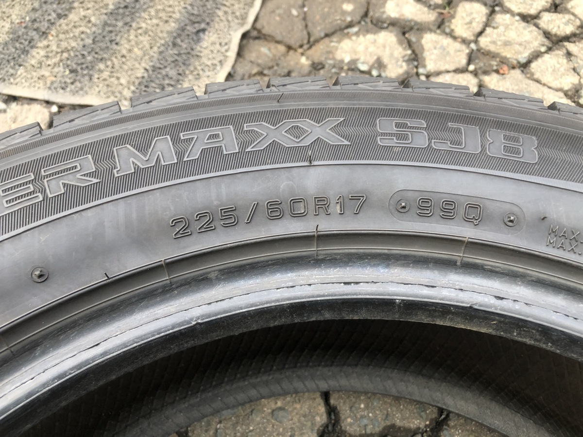 パF1255■225/60R17 99Q　4本価格　DUNLOP WINTER MAXX SJ8　送料無料 激安 冬 タイヤ 2018年製造 バリ溝 深溝 エクストレイル等_画像10