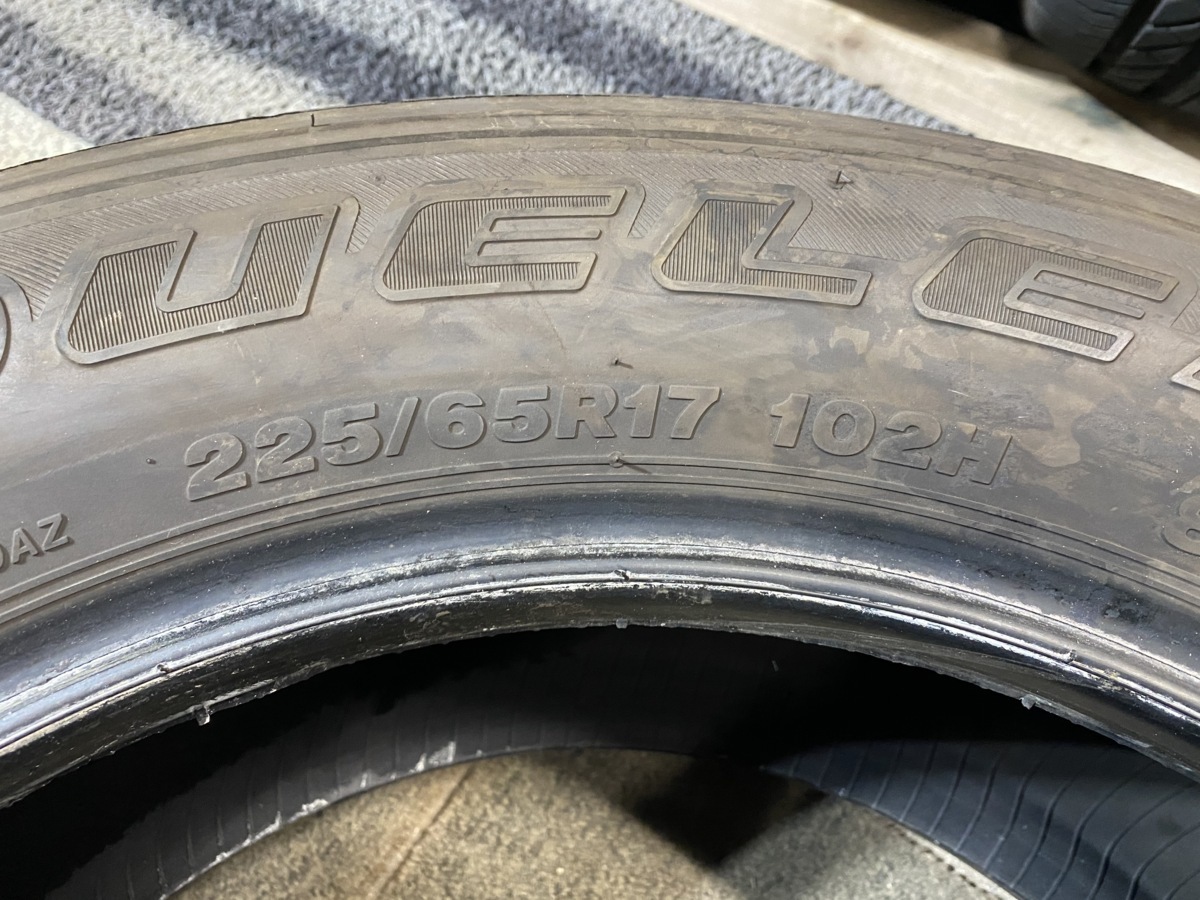 DF549■225/65R17 102H 4本価格 BRIDGESTONE DUELER H/L 2019年製造 条件付き送料無料 激安 即納 室内保管 ハリアー エクストレイル_画像6