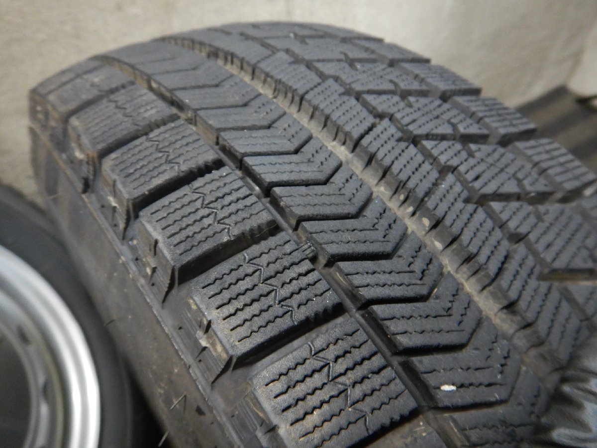 パT8402■185/70R14 BRIDGESTONE BLIZZAK VRX スタッドレスホイール 5.5J 4H PCD100/114.3★条件付送料無料★バリ溝 カローラ ノート_画像7