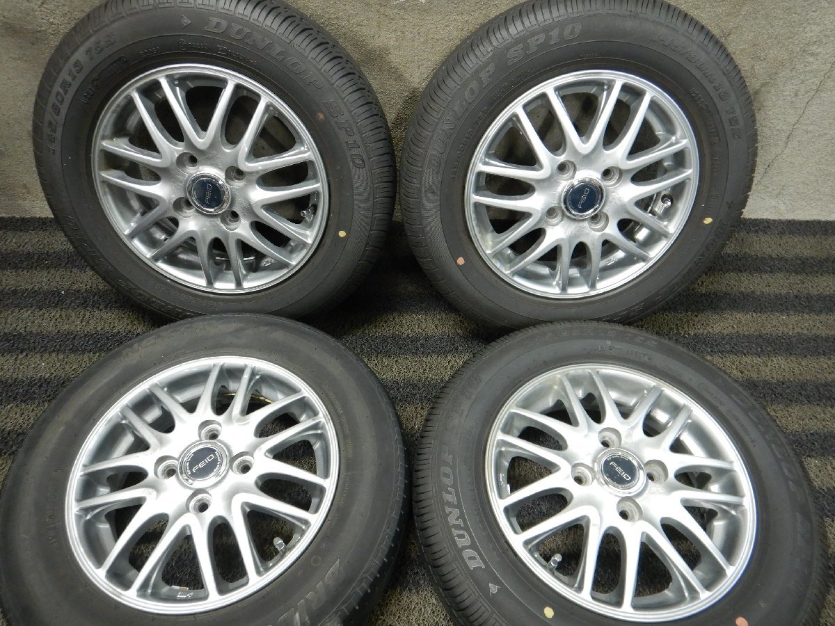 パT8478■145/80R13 夏タイヤ 社外 4J 4H PCD100 ★条件付送料無料★タント ワゴンR アルト ムーヴ N-BOX スペーシア_画像1