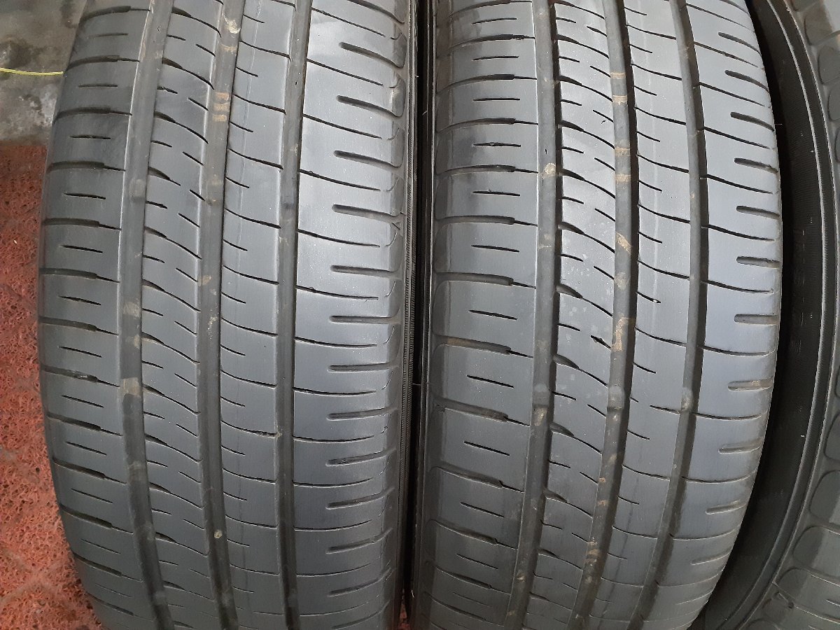 パF4587■185/60R15 84H　4本価格　DUNLOP ENASAVE EC204　送料無料 夏 ’18年 8分山 ヤリス フィット シャトル インサイト イグニス_画像2