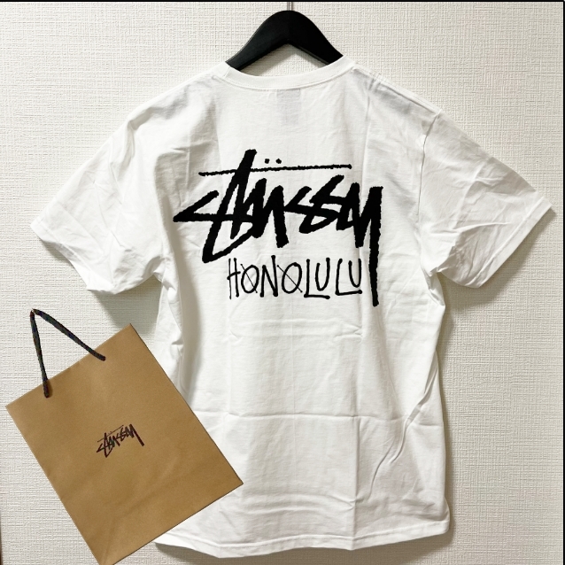 Stussy ステューシー ハワイ限定ホノルルロゴ Tシャツ 新品 M 白