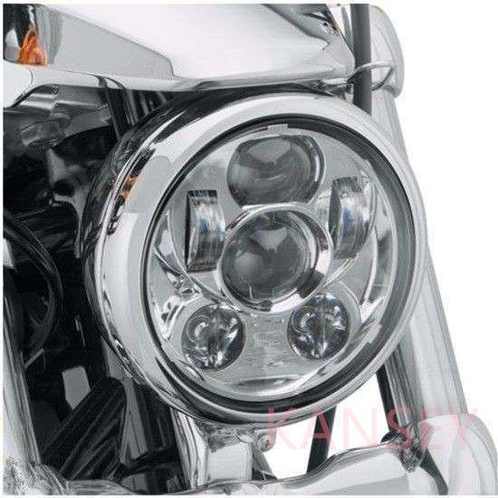 ハーレー LEDヘッドライト 5 3/4インチ クローム 銀 スポーツスター ダイナ ソフテイル プロジェクター ユニット 5.75インチ_画像1