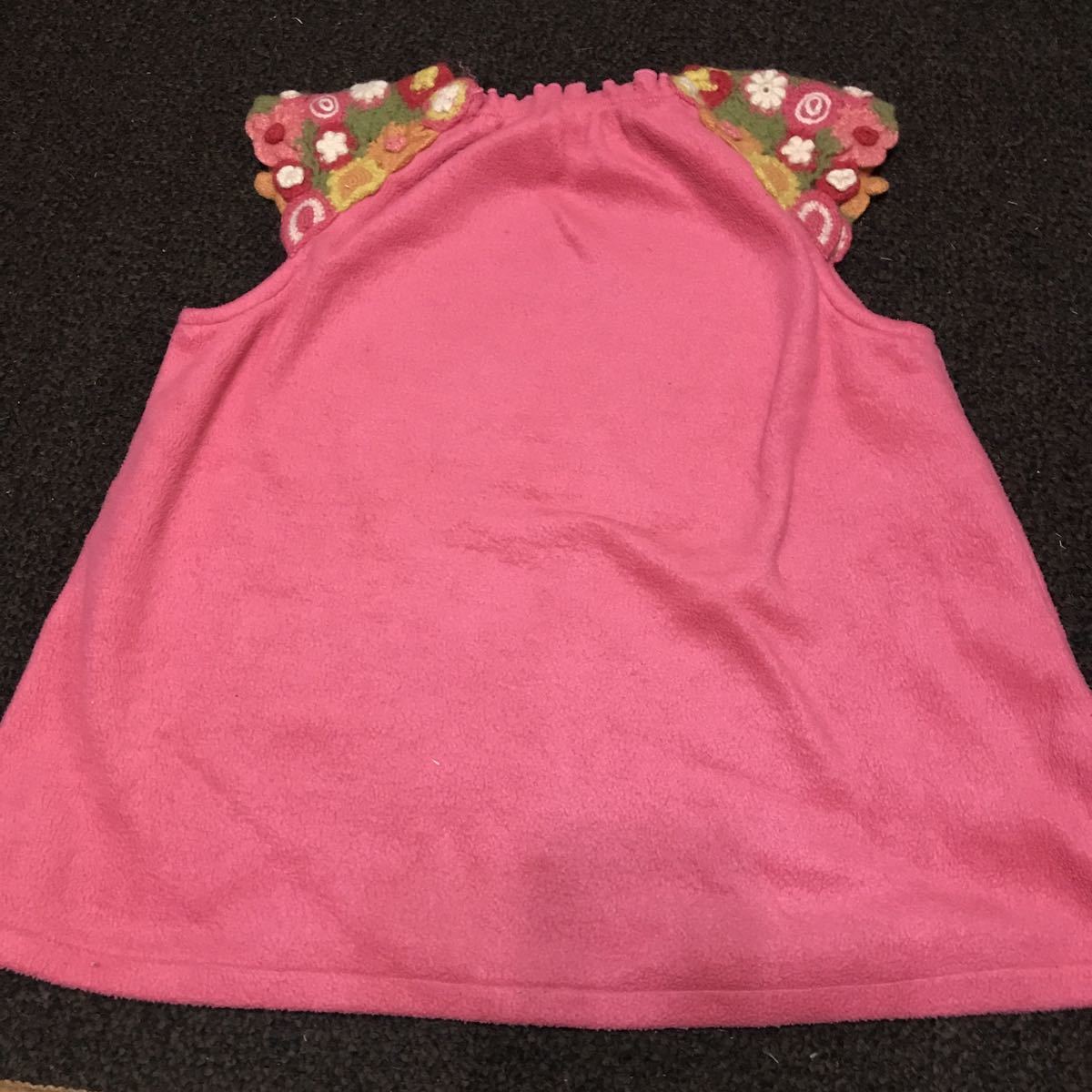 ニットプランナー（ＫＰ） KnitPlanner(KP) ベスト 140 女の子 ピンク花 子供服 ベビー服 キッズ USED_画像2