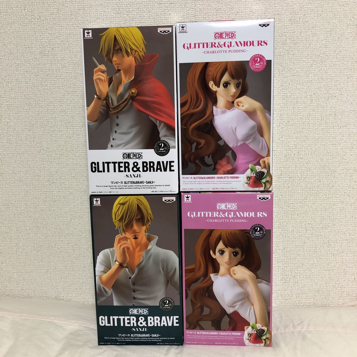     原文:ワンピース GLITTER&GLAMOURS シャーロット　プリン GLITTER&BRAVE サンジ フィギュア 全4種 セット