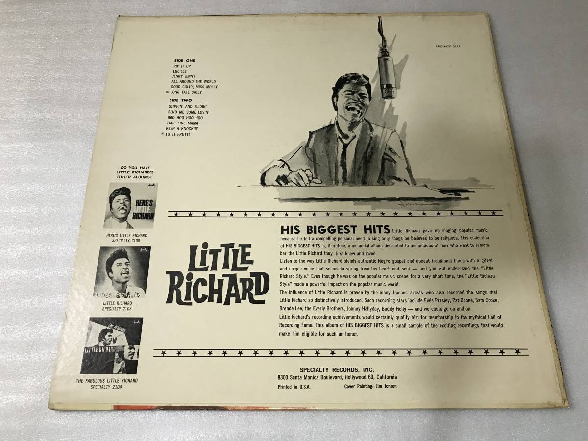 Little Richard/Specialty SP 2111/His Biggest Hits/'63 リトル リチャード_画像2