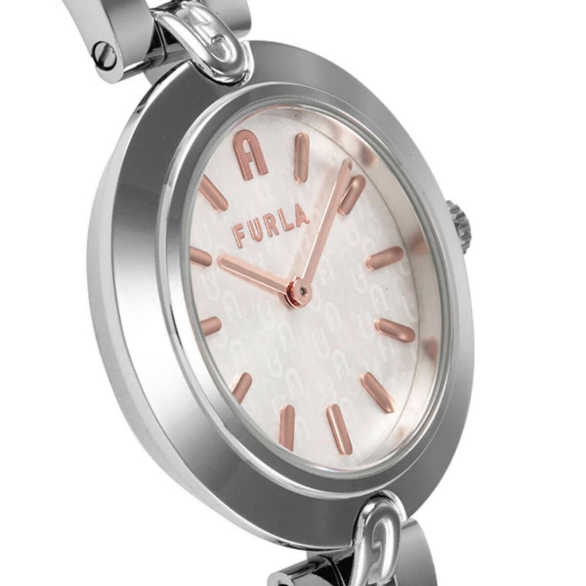 新品　難有り　FURLA(フルラ) LOGO LINKS ロゴリンク　WW00002005L1 レディース　腕時計　シルバーピンク
