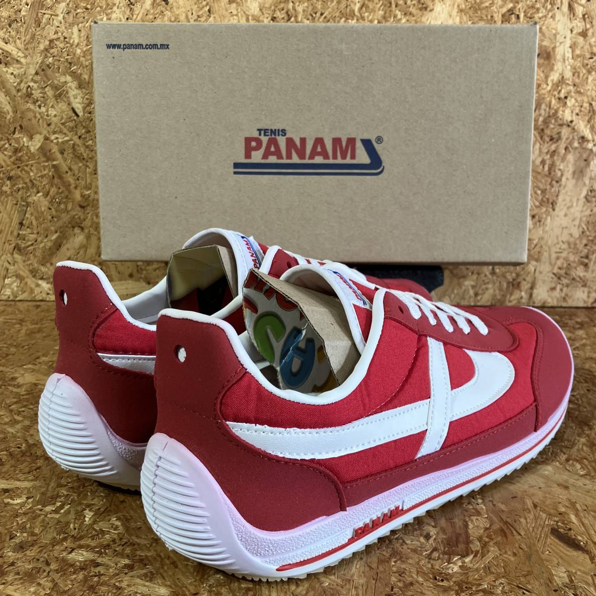 PANAM SHOES 29cm BLANCO ROJO パナム 運動靴_画像2