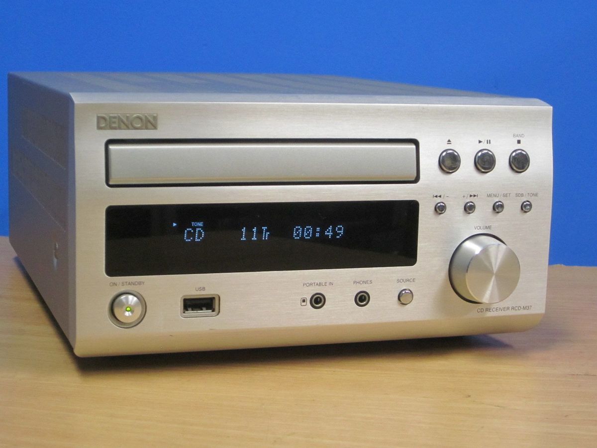 DENON★良品 メンテ済 動作良好★高音質 CD/USBチューナーアンプ WIDE FM★CD取説付★RCD-M37_画像1