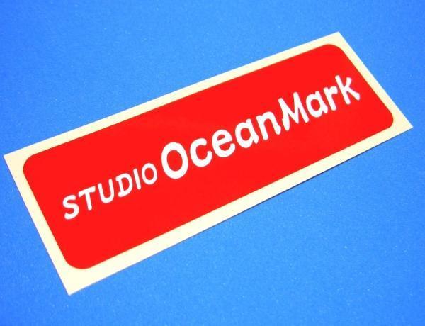 SOM スタジオ オーシャン マーク 赤 ■ ステッカー　117×38mm ロゴ シール_画像1